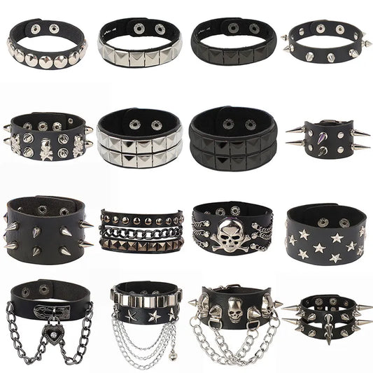 Metal Stud Spikes Bracelets