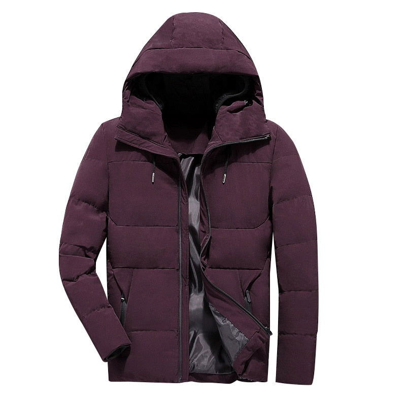 Men's slim hooded winter jacket