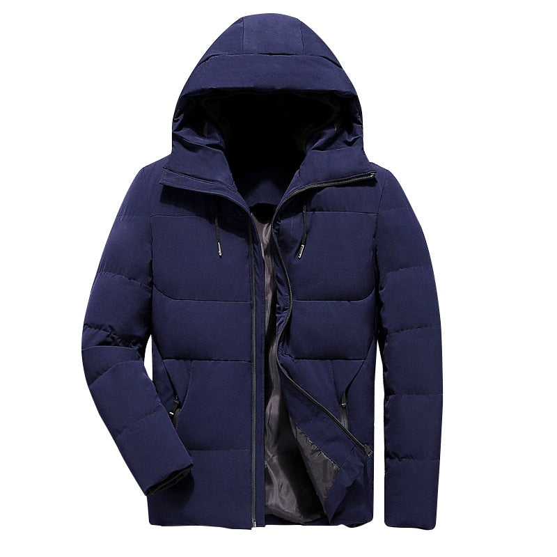 Men's slim hooded winter jacket