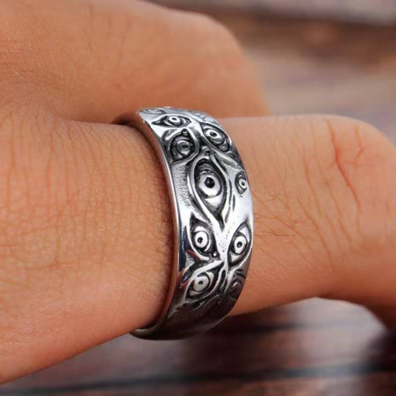 Silver eyes ring