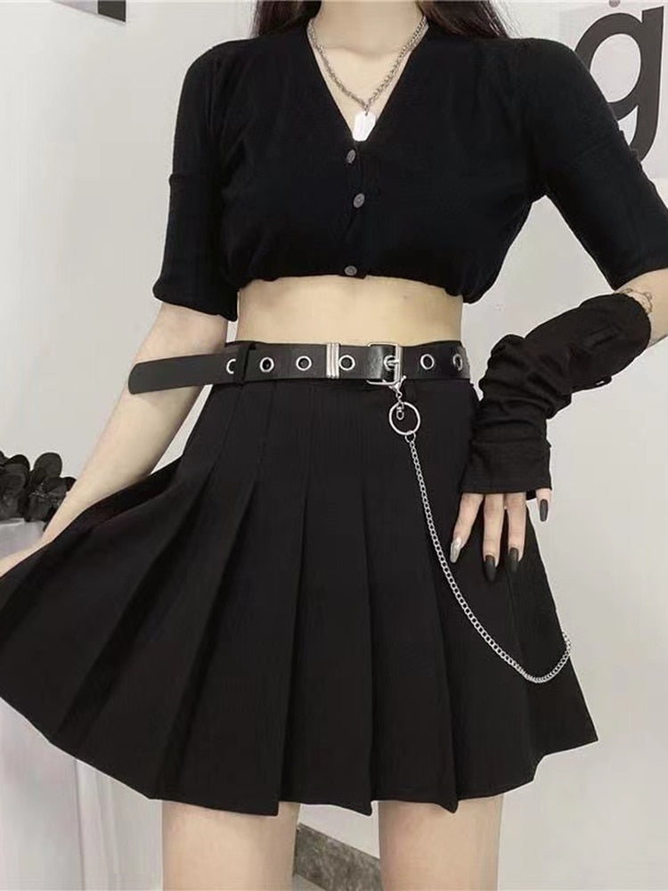 Mini skirts in different colors gothic style