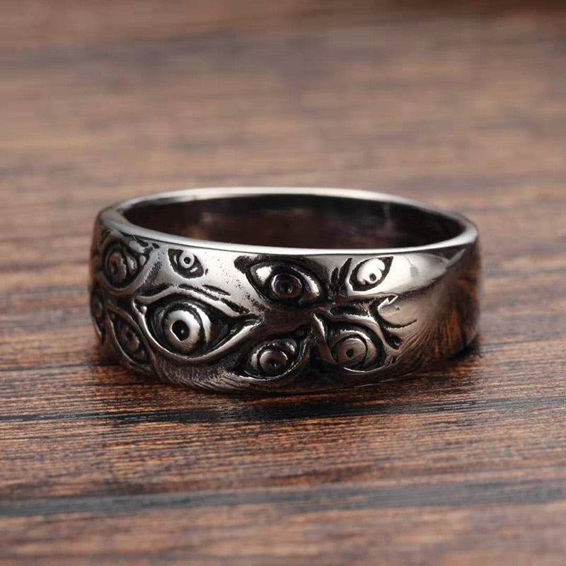 Silver eyes ring